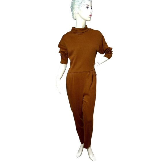 1980s knit jumpsuit with pleated pants Size M - Picture 1 of 4